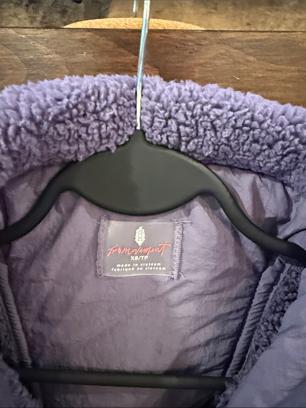 Free People Lavender Sherpa Snap-Front Vest - Picture 3 of 7
